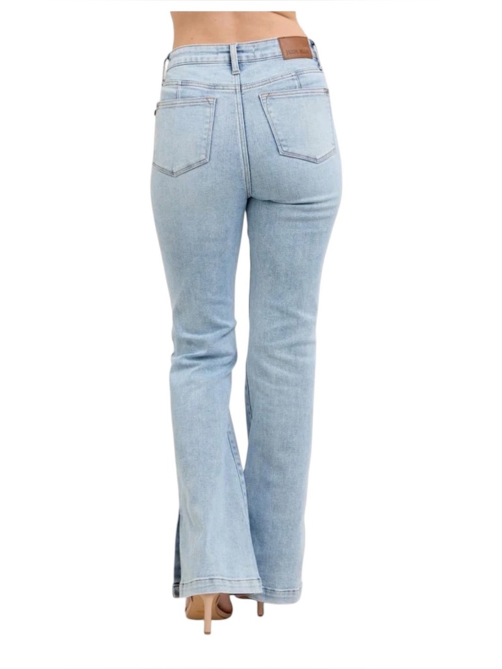 Judy Blue Tummy Control Vintage Wash Side Slit Slim Boot Jeans New with Tags - Picture 6 of 14